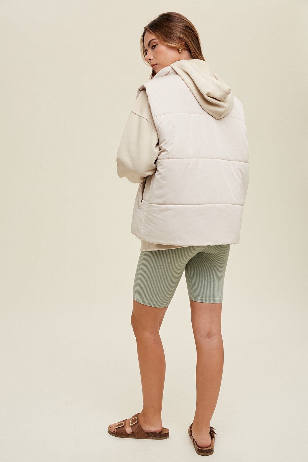 Ryder Puffer Vest - Cream