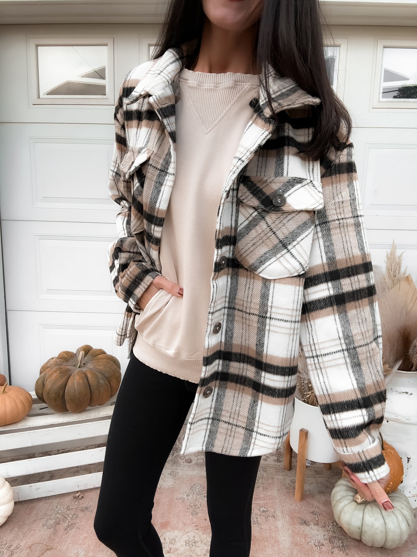 Mustard + Black Plaid Shacket