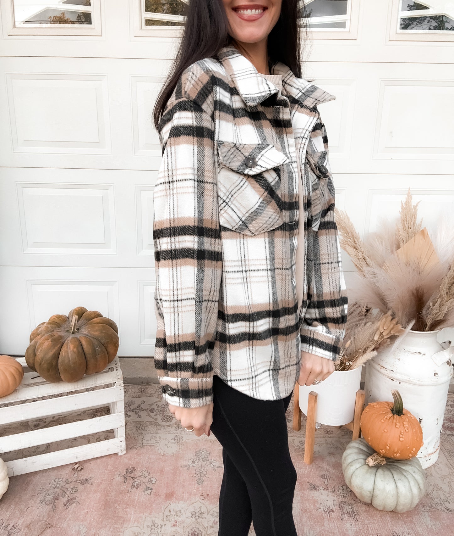 Mustard + Black Plaid Shacket