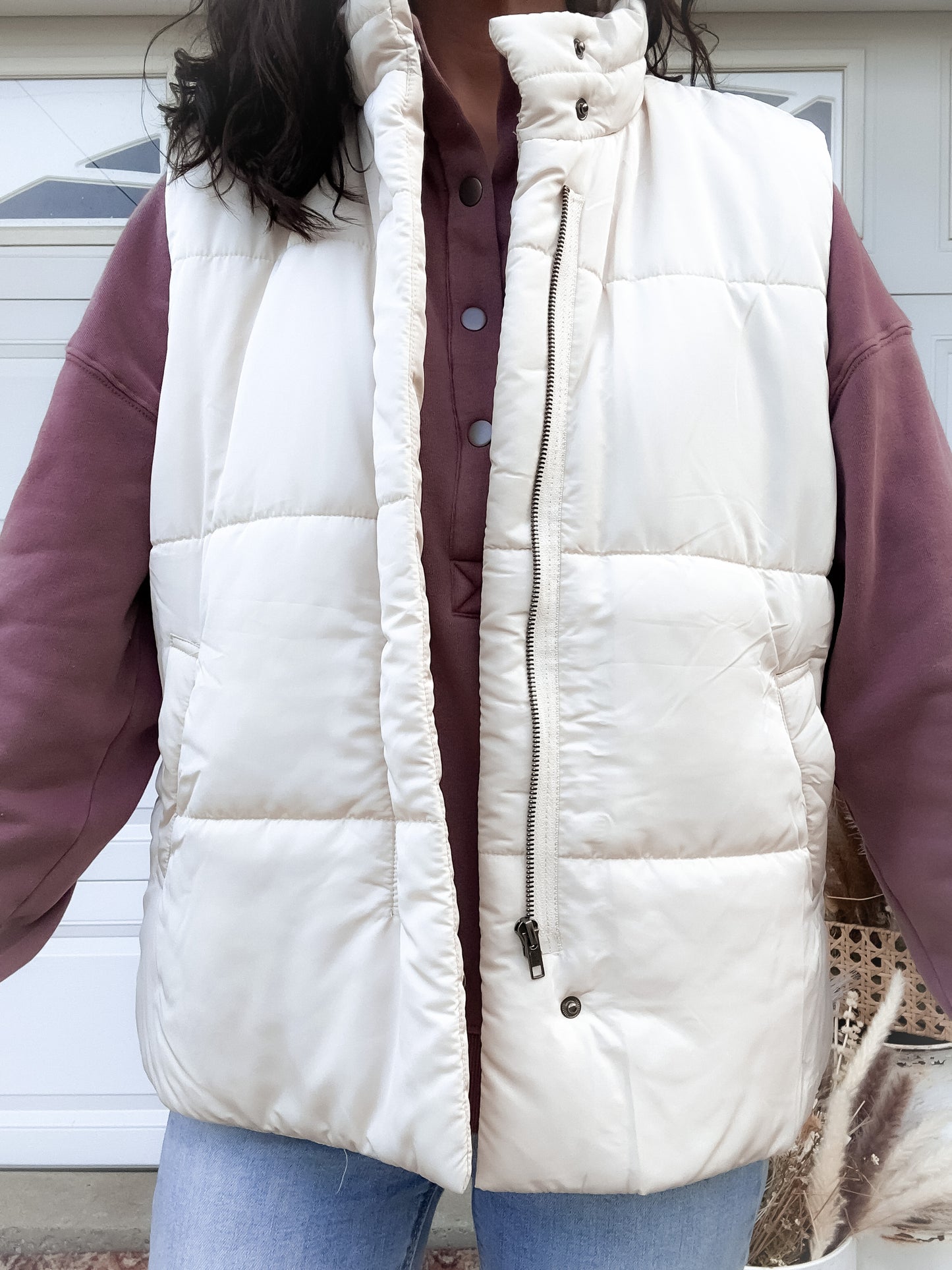 Ryder Puffer Vest - Cream