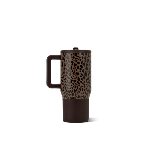 Brown Leopard HydroJug 20 oz Traveler Tumbler