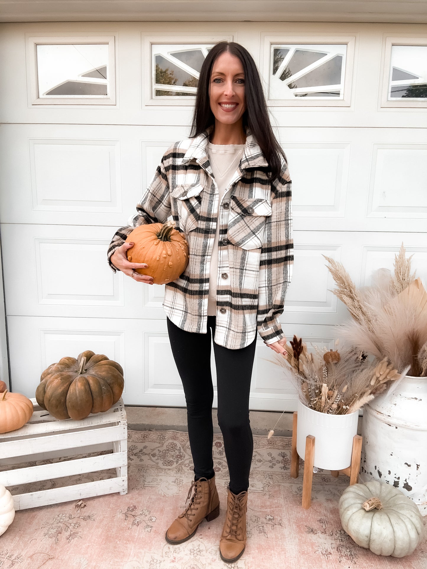 Mustard + Black Plaid Shacket