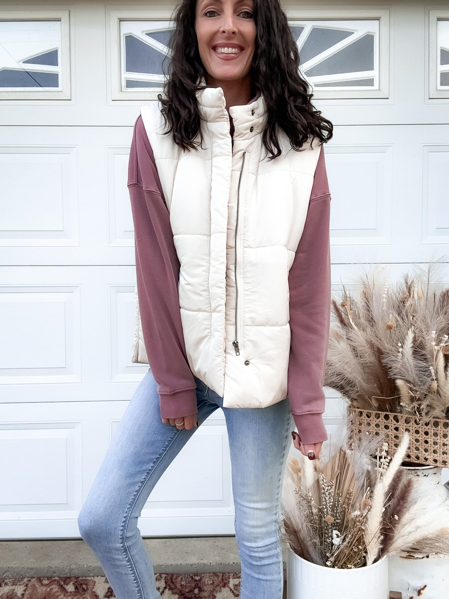 Ryder Puffer Vest - Cream