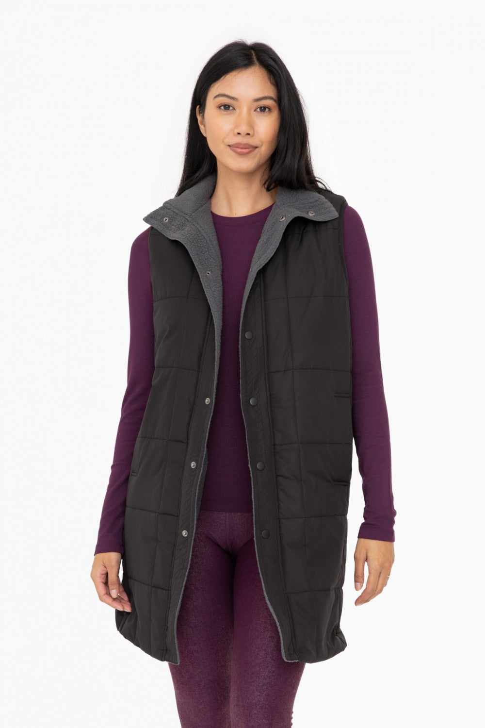 Sherpa-Lined Longline Vest