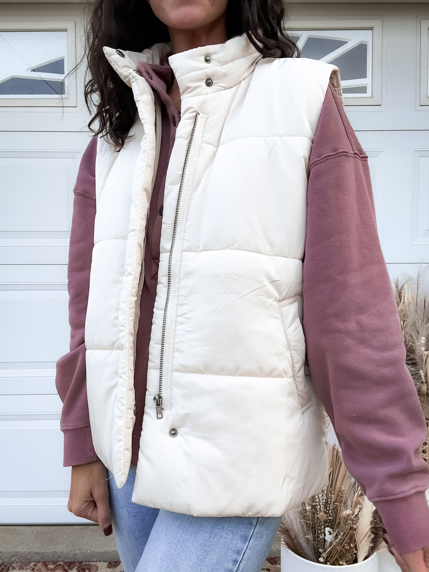 Ryder Puffer Vest - Cream