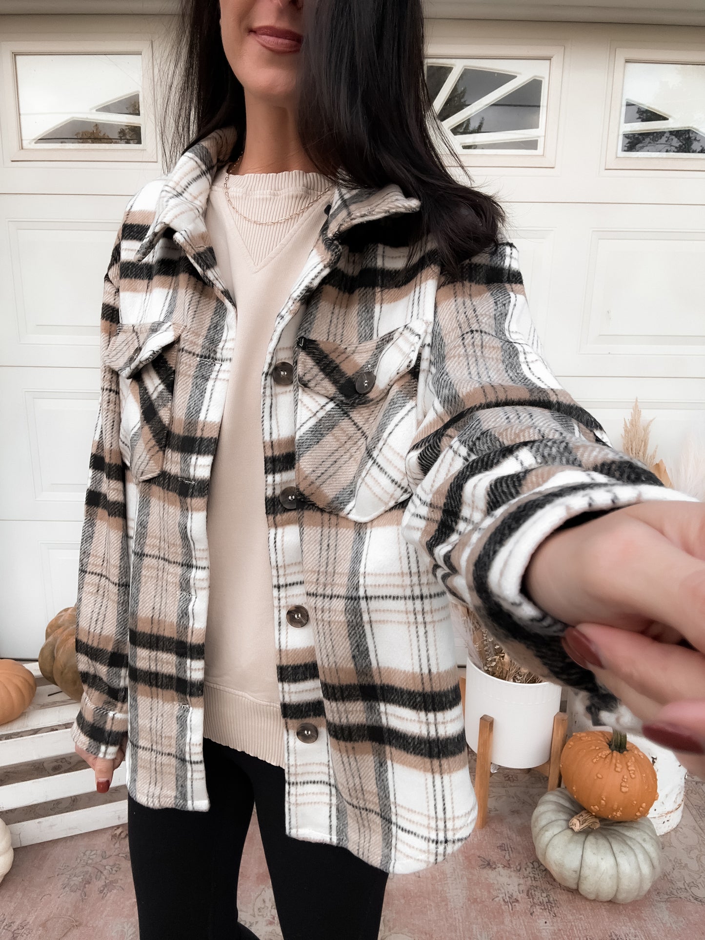 Mustard + Black Plaid Shacket