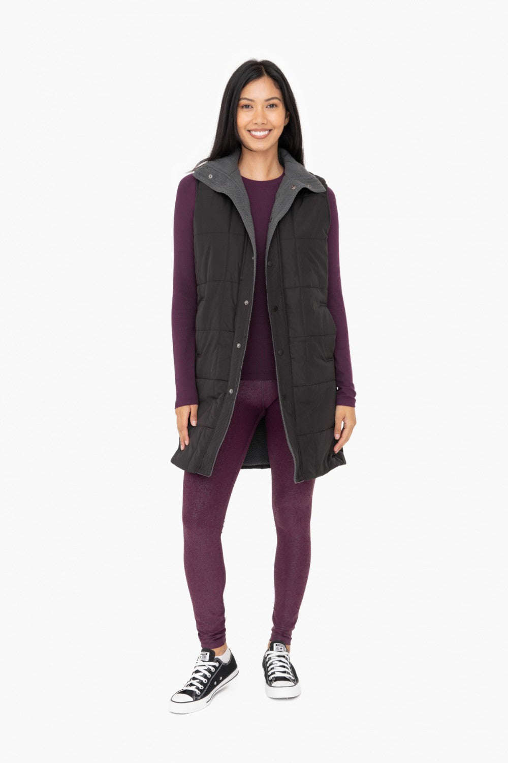 Sherpa-Lined Longline Vest