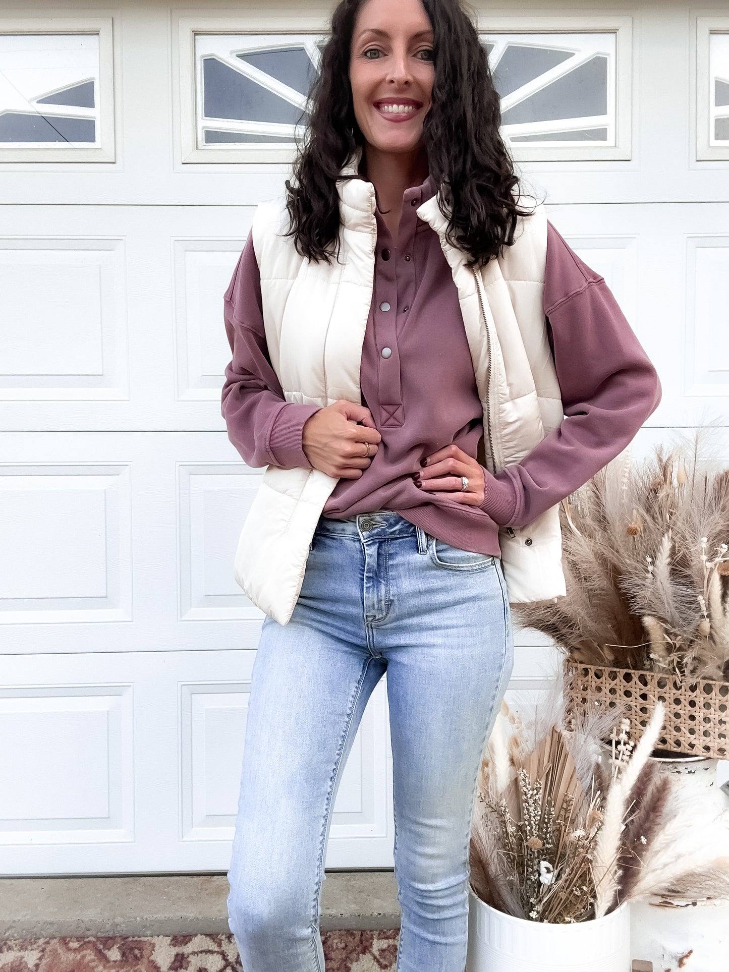 Ryder Puffer Vest - Cream