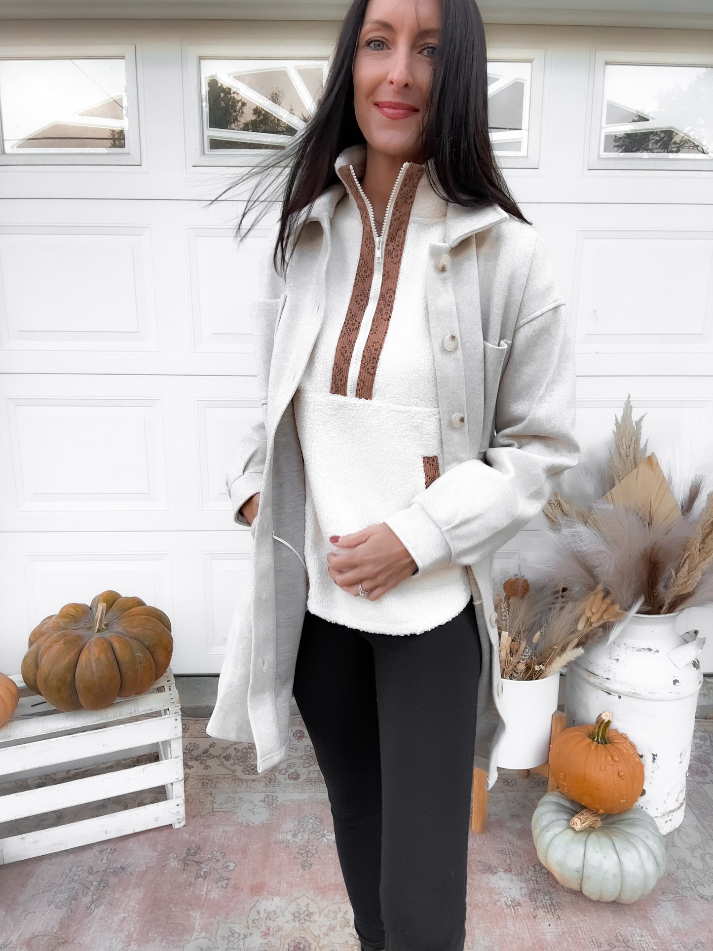 Long Line Button Down Jacket