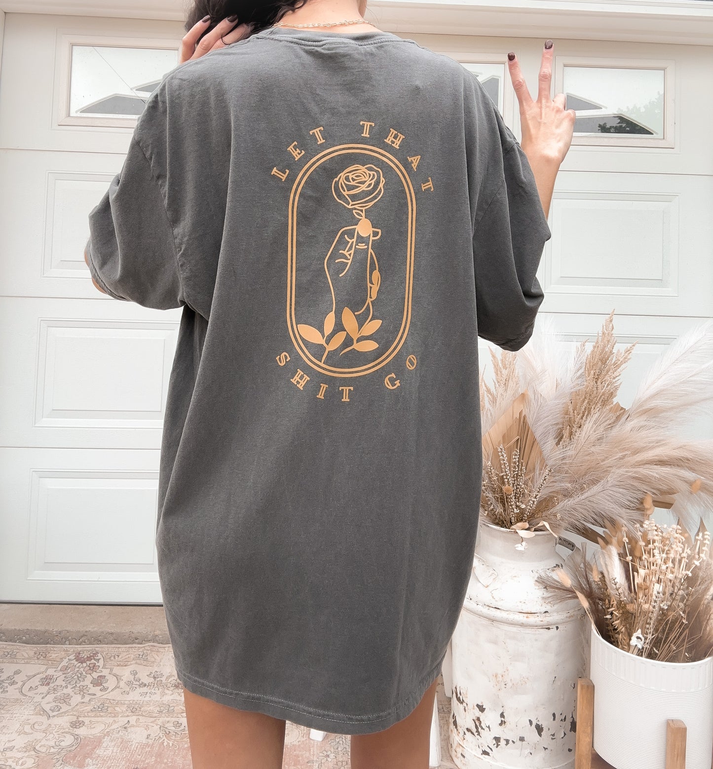 Let That Shit Go Oversized Graphic Tee