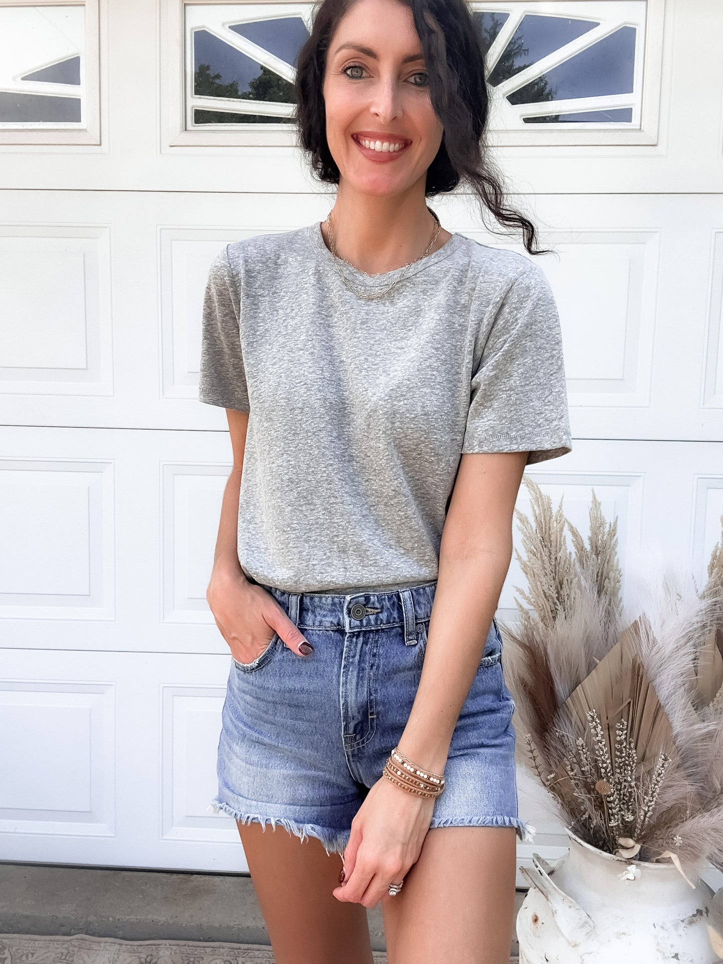 Lolly Basic T-Shirt - Heather Grey