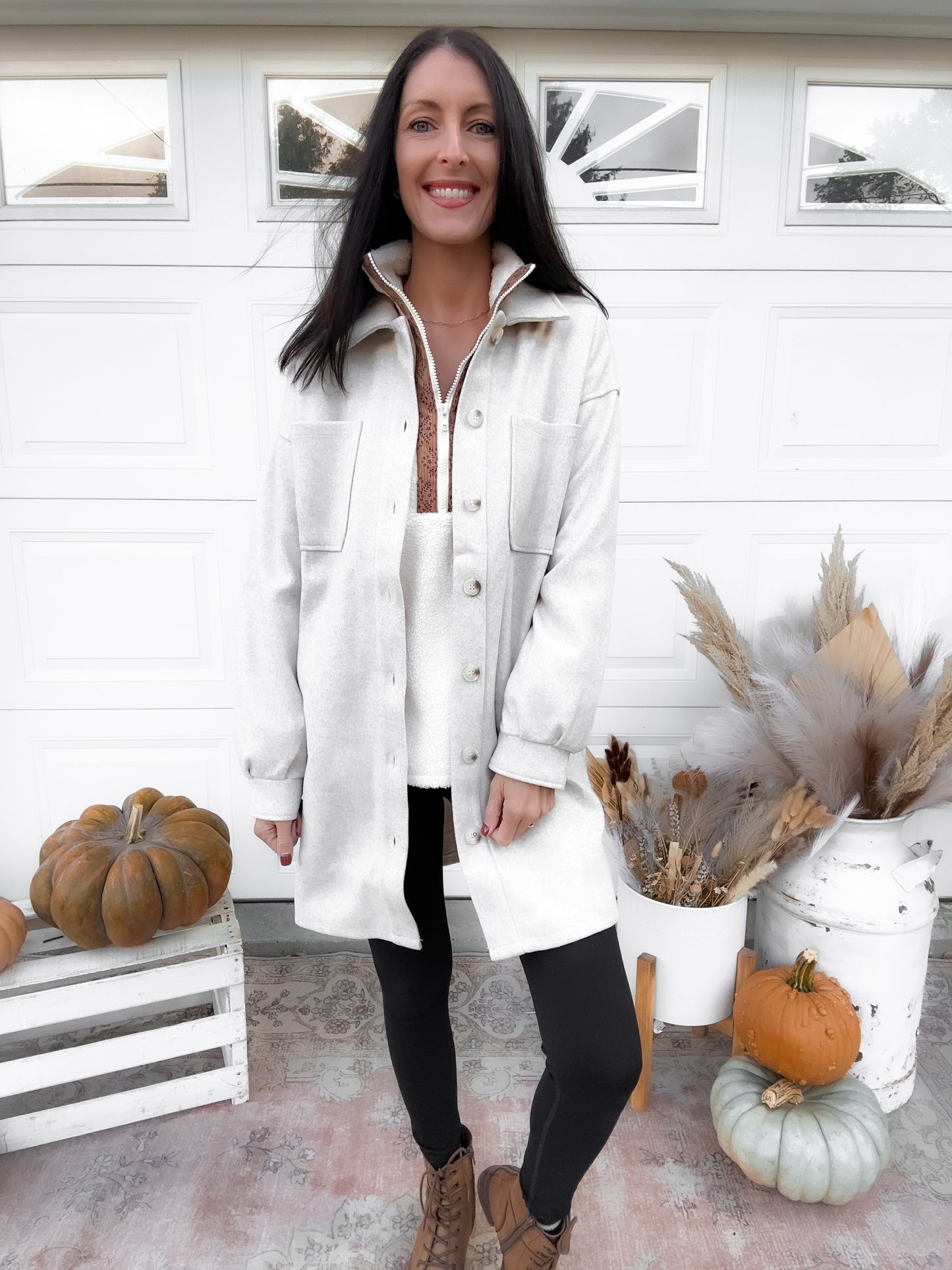 Long Line Button Down Jacket
