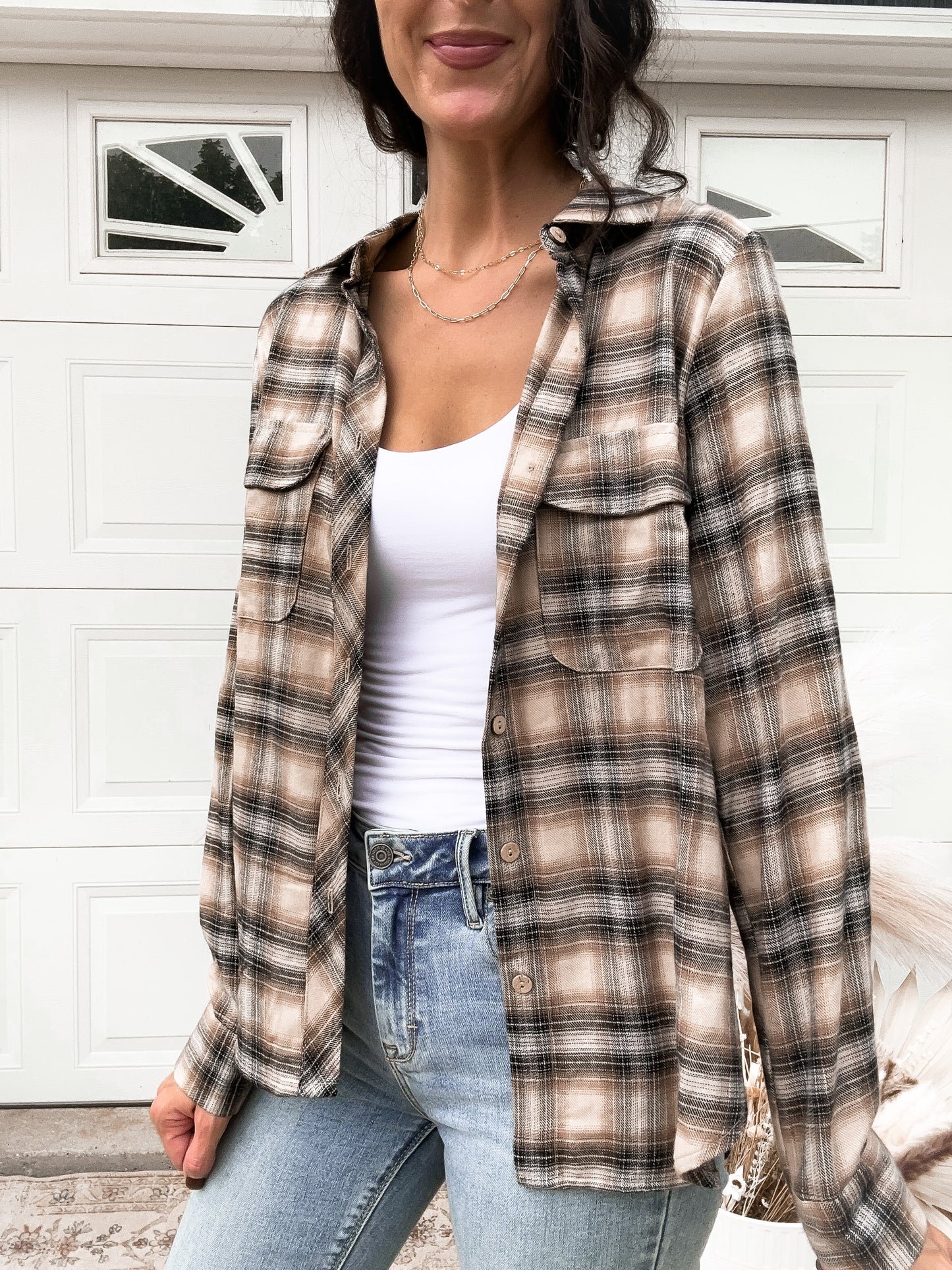 Lightweight Plaid Button Down