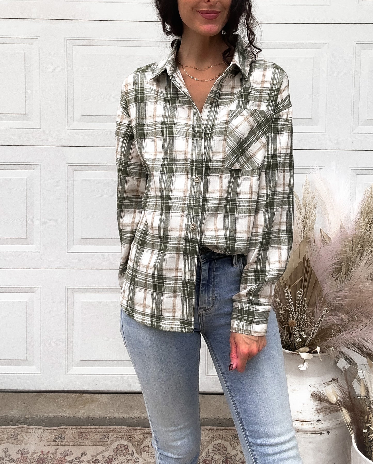 Auggie Olive Button Down