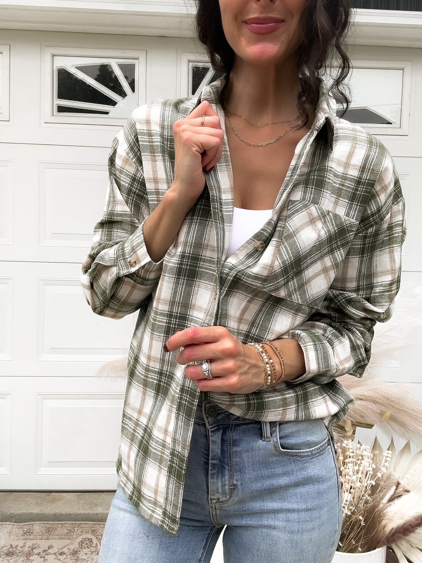 Auggie Olive Button Down