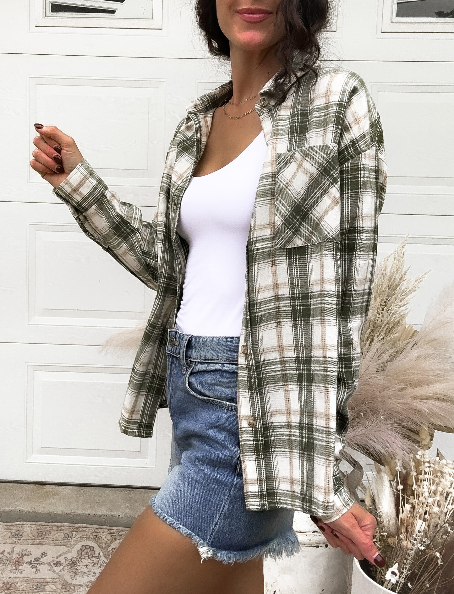 Auggie Olive Button Down