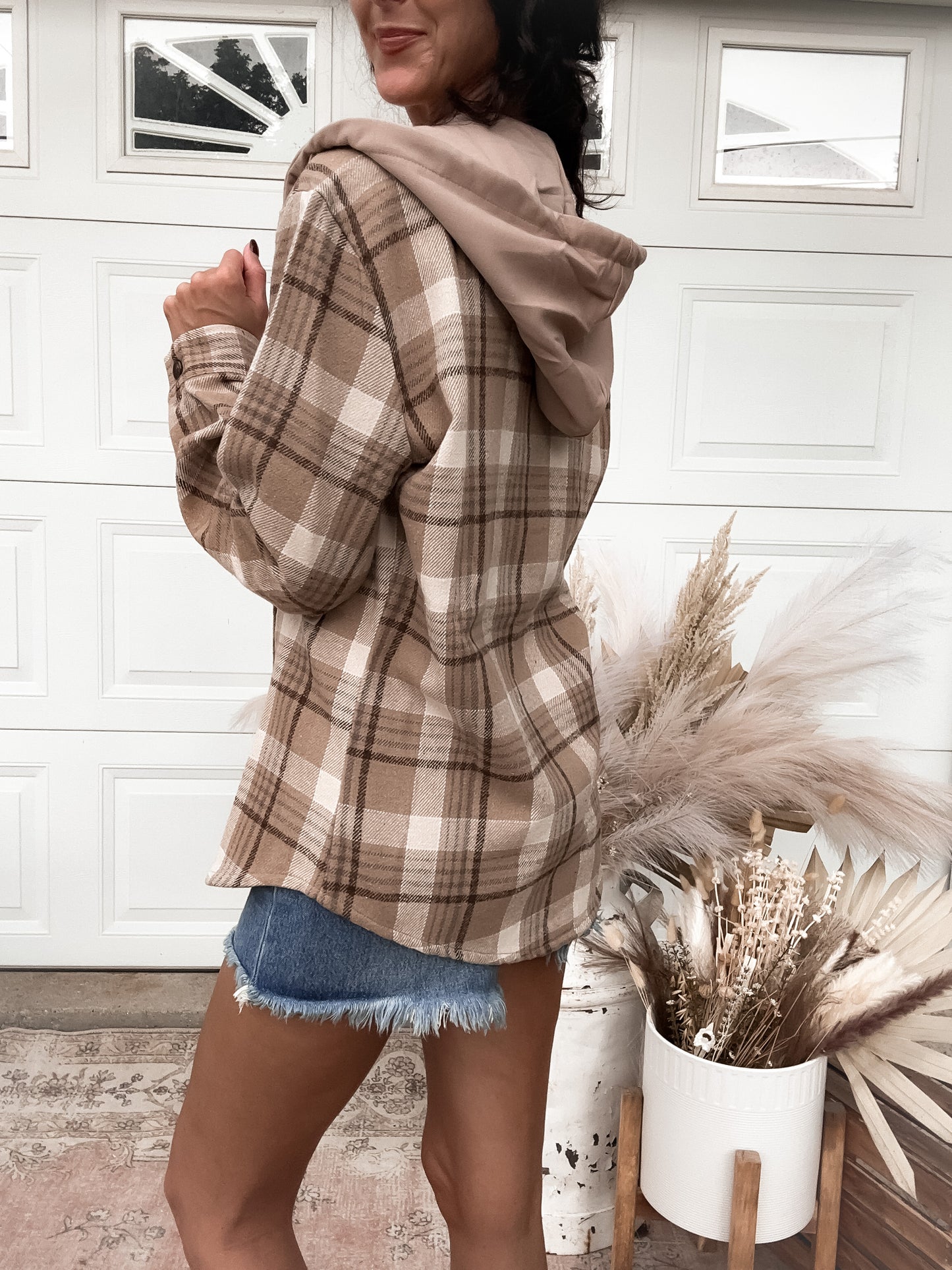 Mollee Plaid Hooded Shacket
