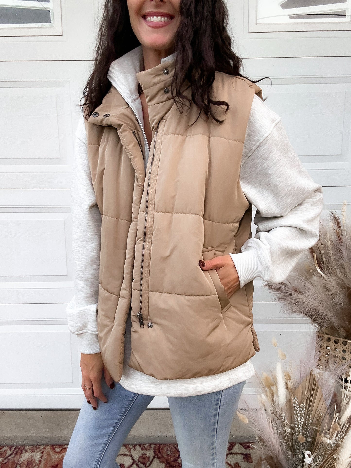 Ryder Puffer Vest - Tan