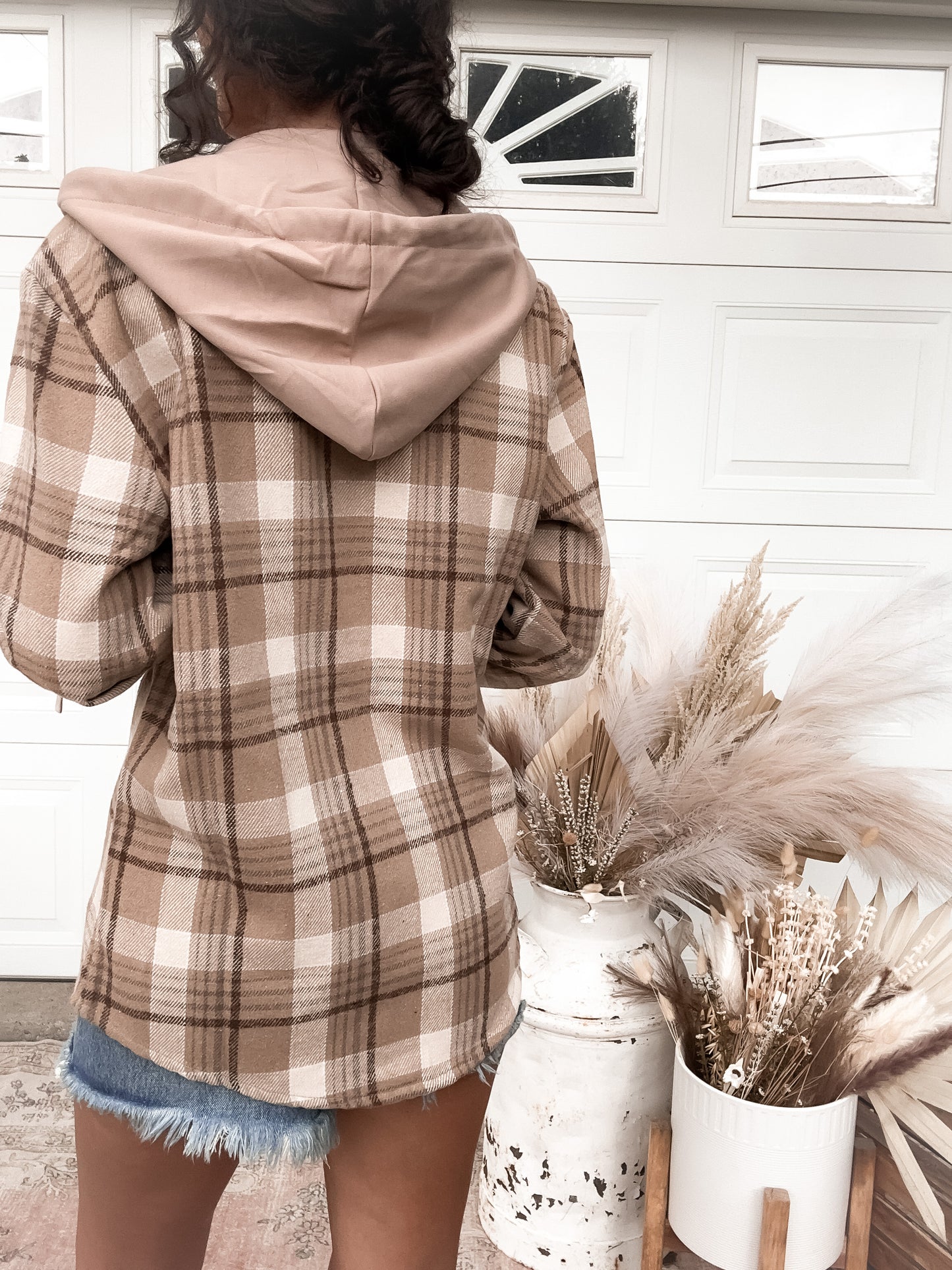 Mollee Plaid Hooded Shacket
