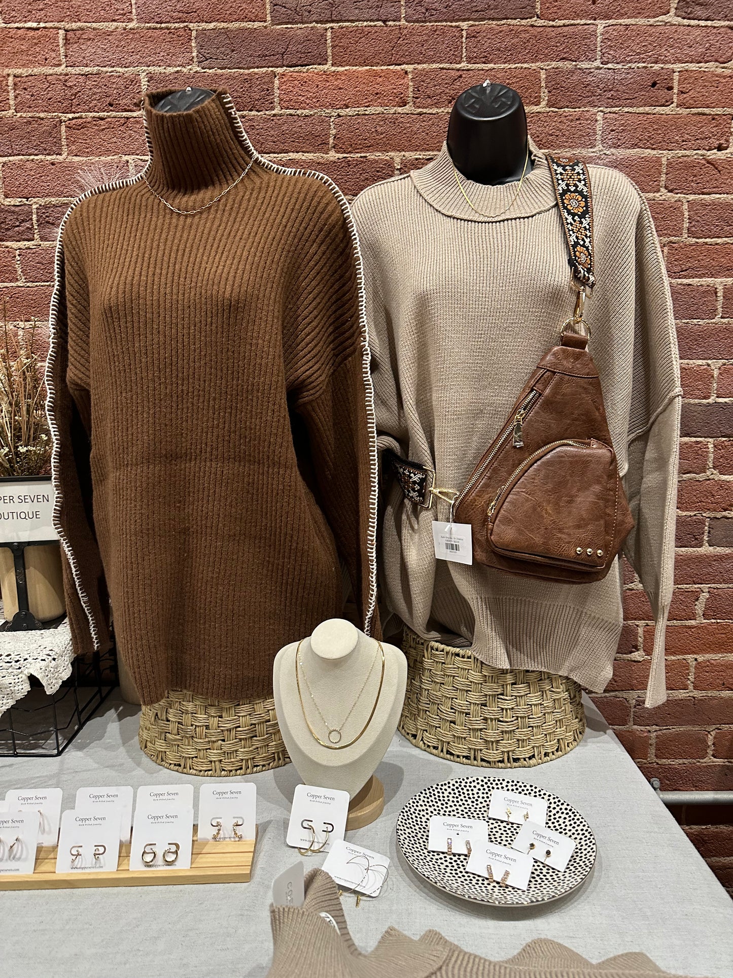 Side Slit Oversized Sweater - Lt Mocha