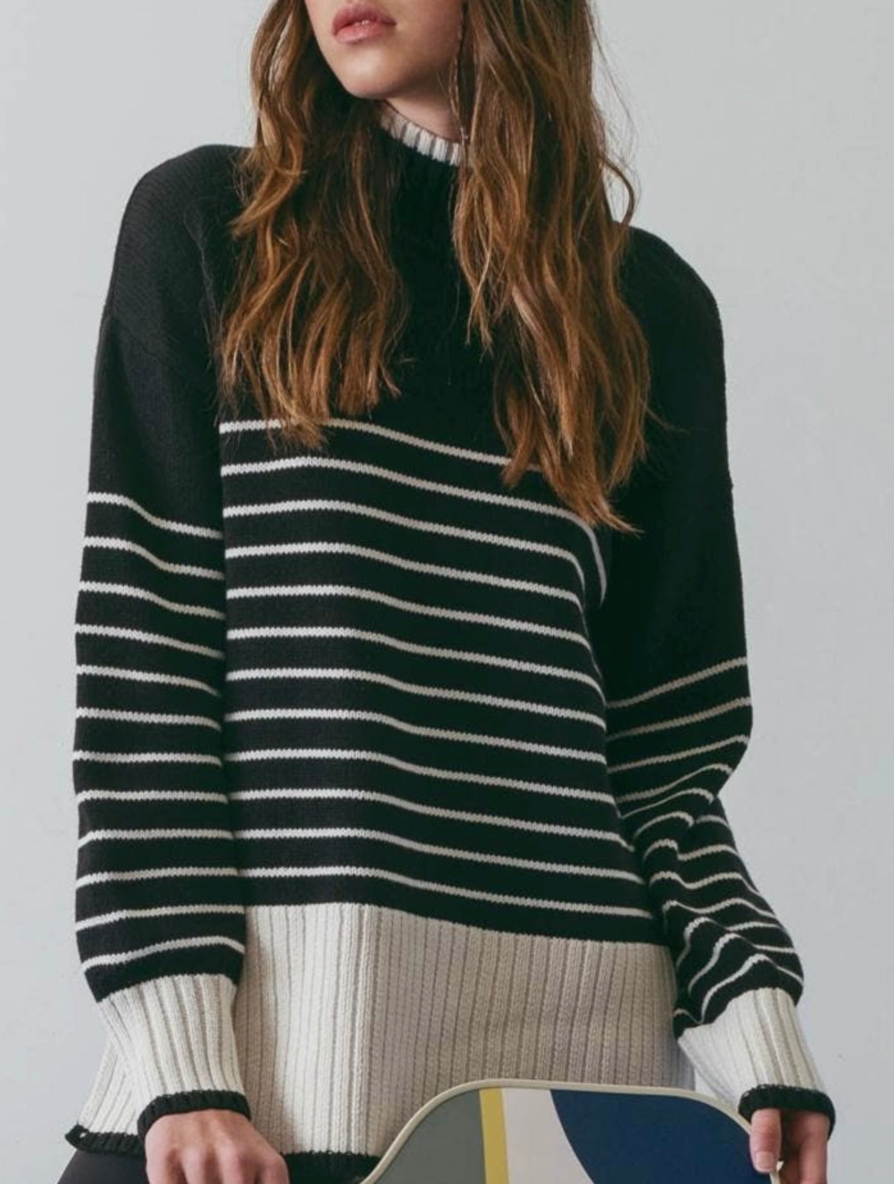 Stripe Sweater - Black + White