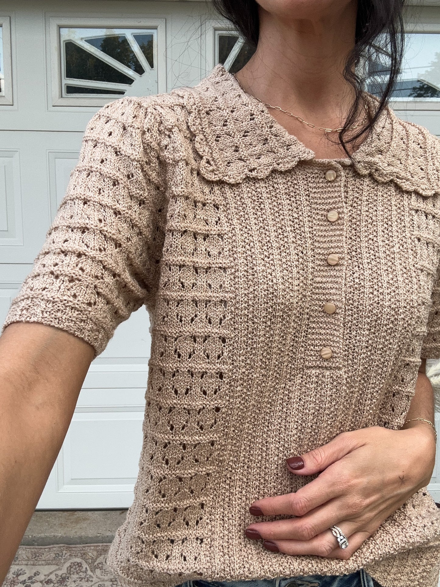 Knitted Polo Top