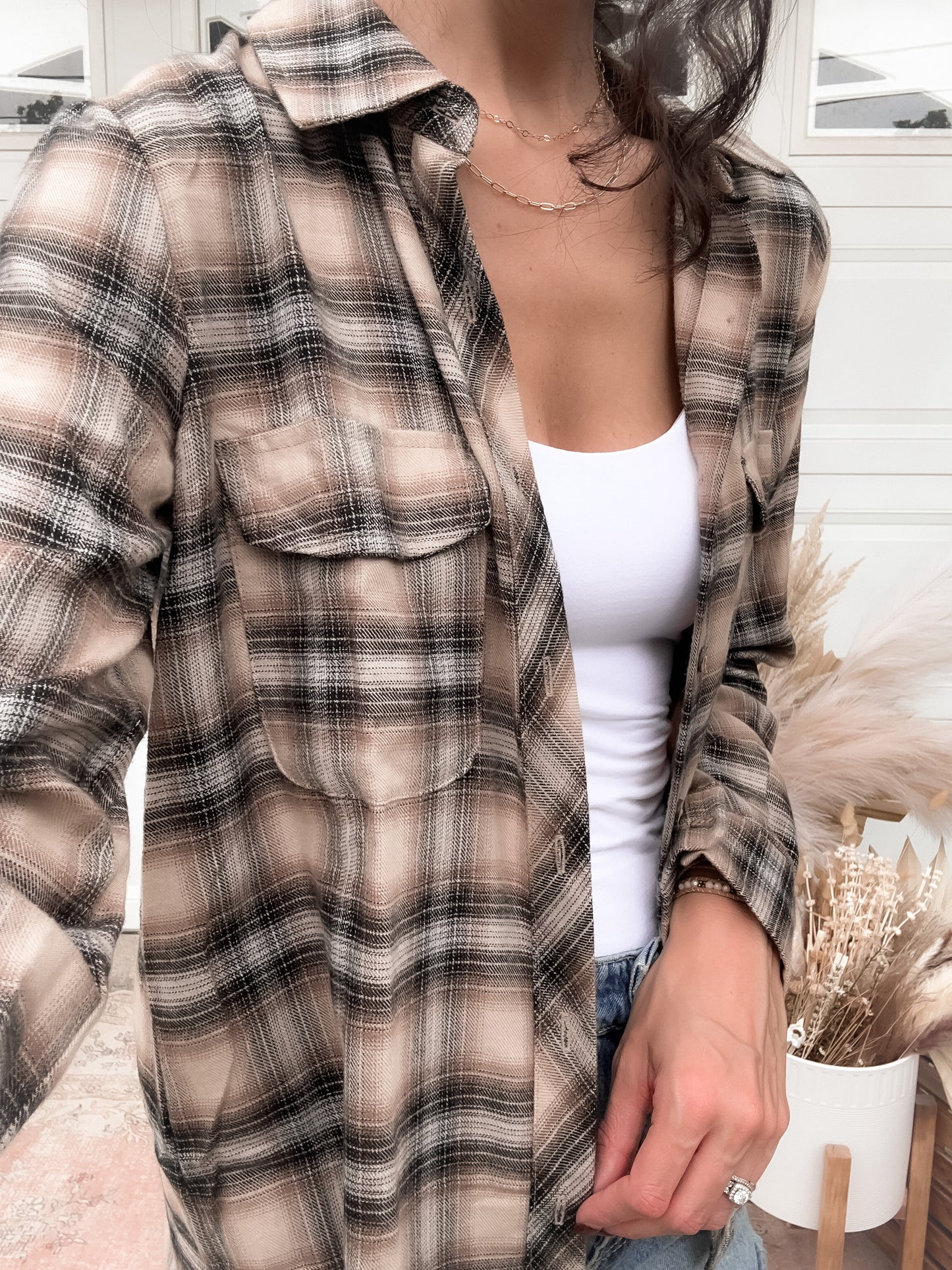 Lightweight Plaid Button Down
