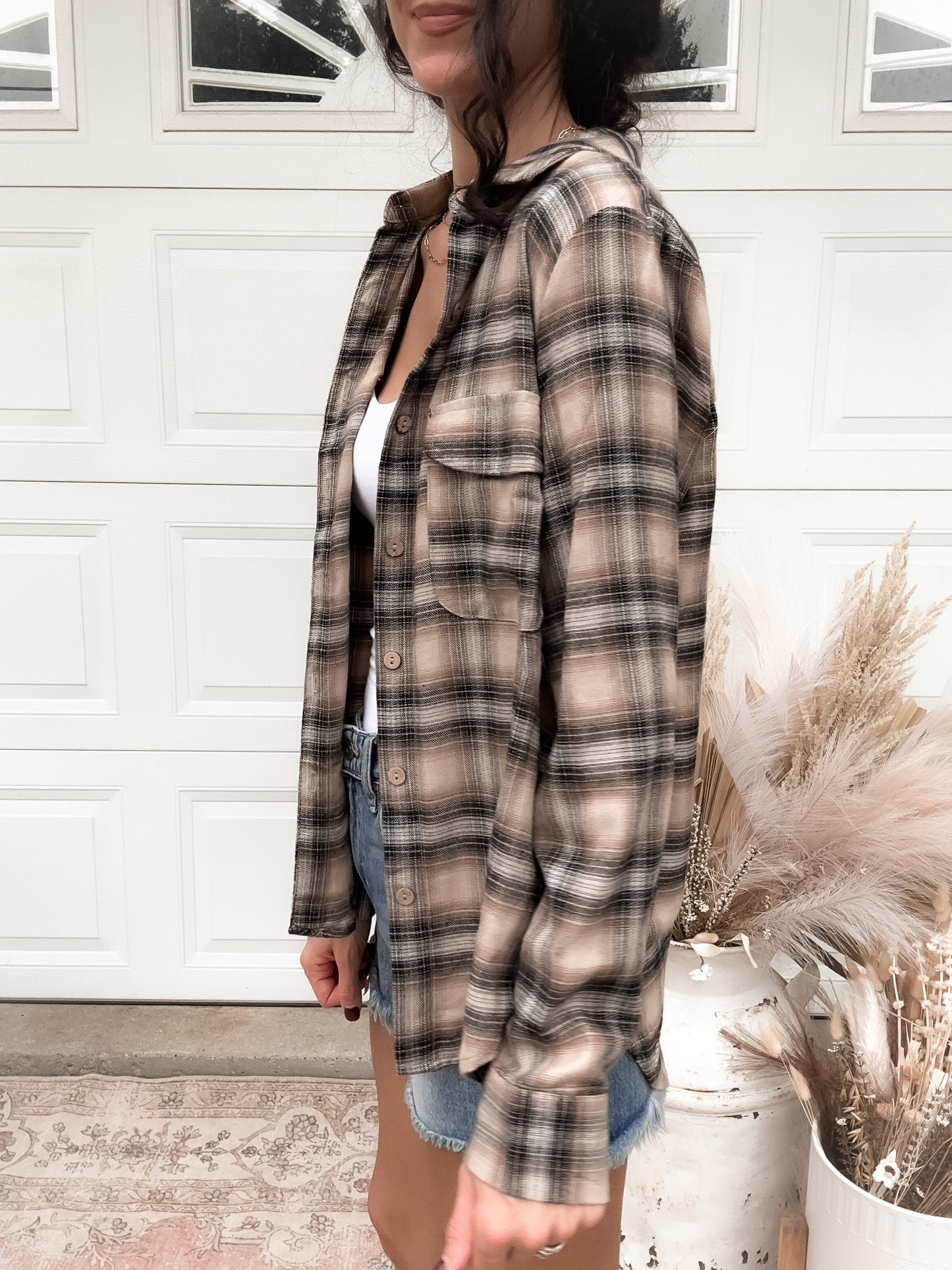 Lightweight Plaid Button Down