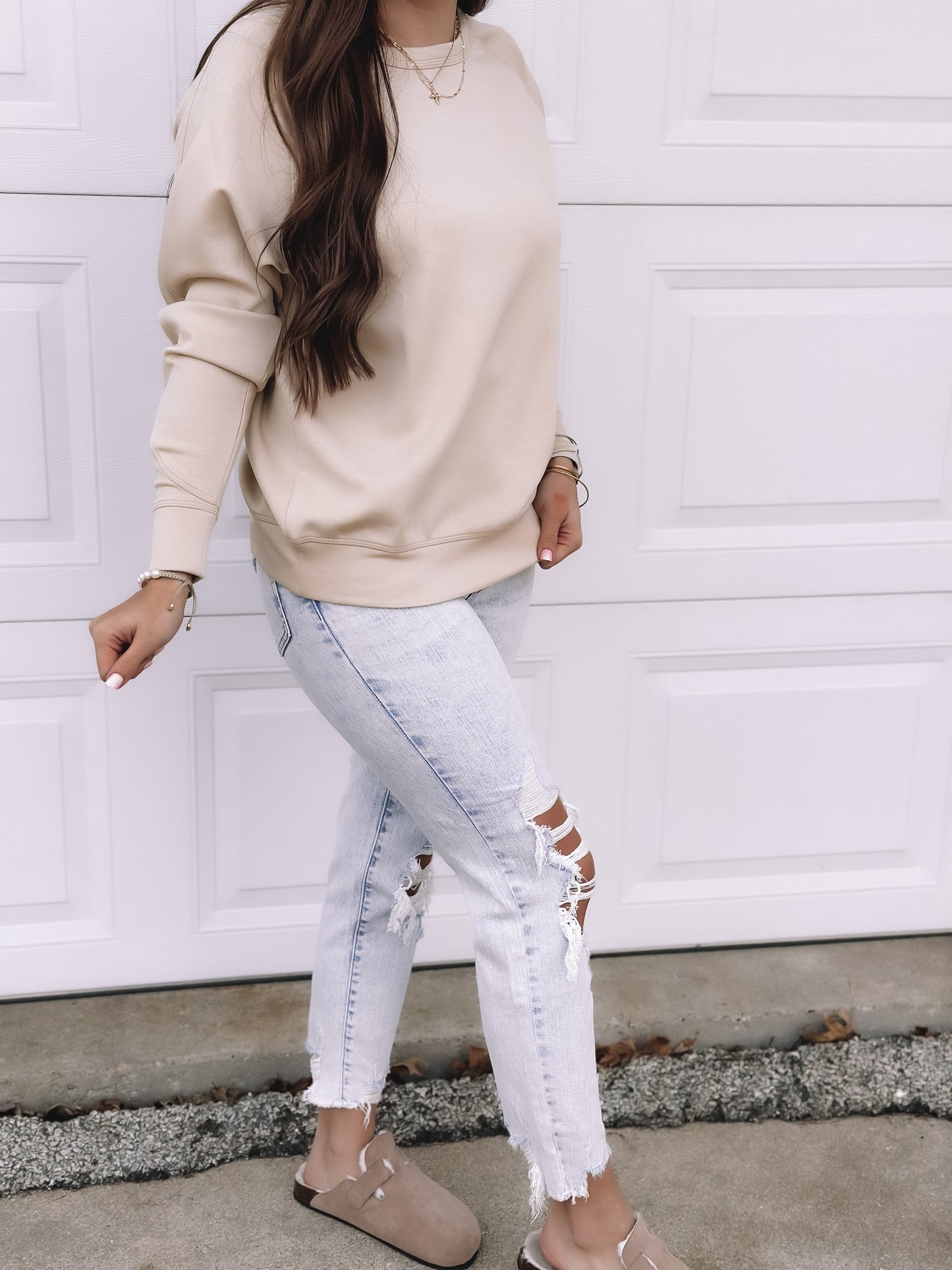 Elevated Crew Neck Pullover - Oatmeal