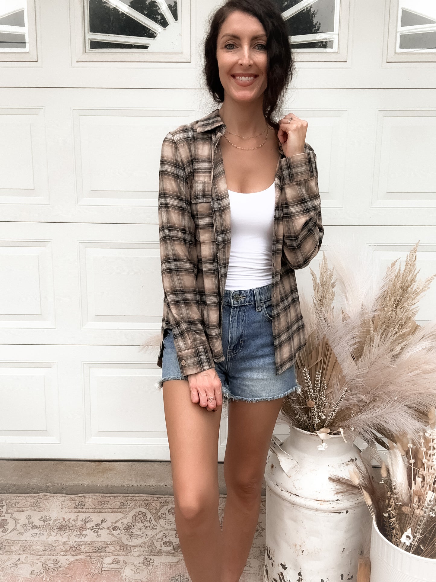 Lightweight Plaid Button Down