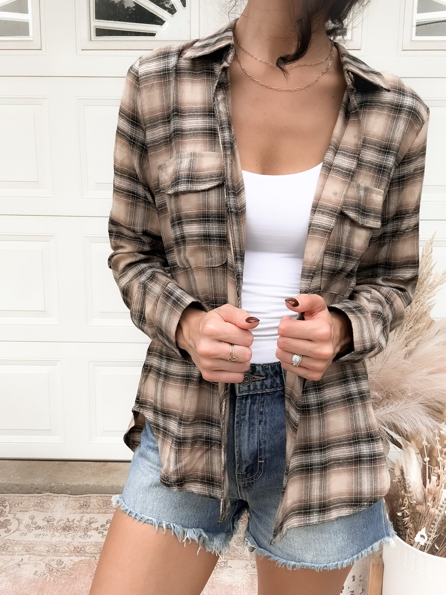Lightweight Plaid Button Down