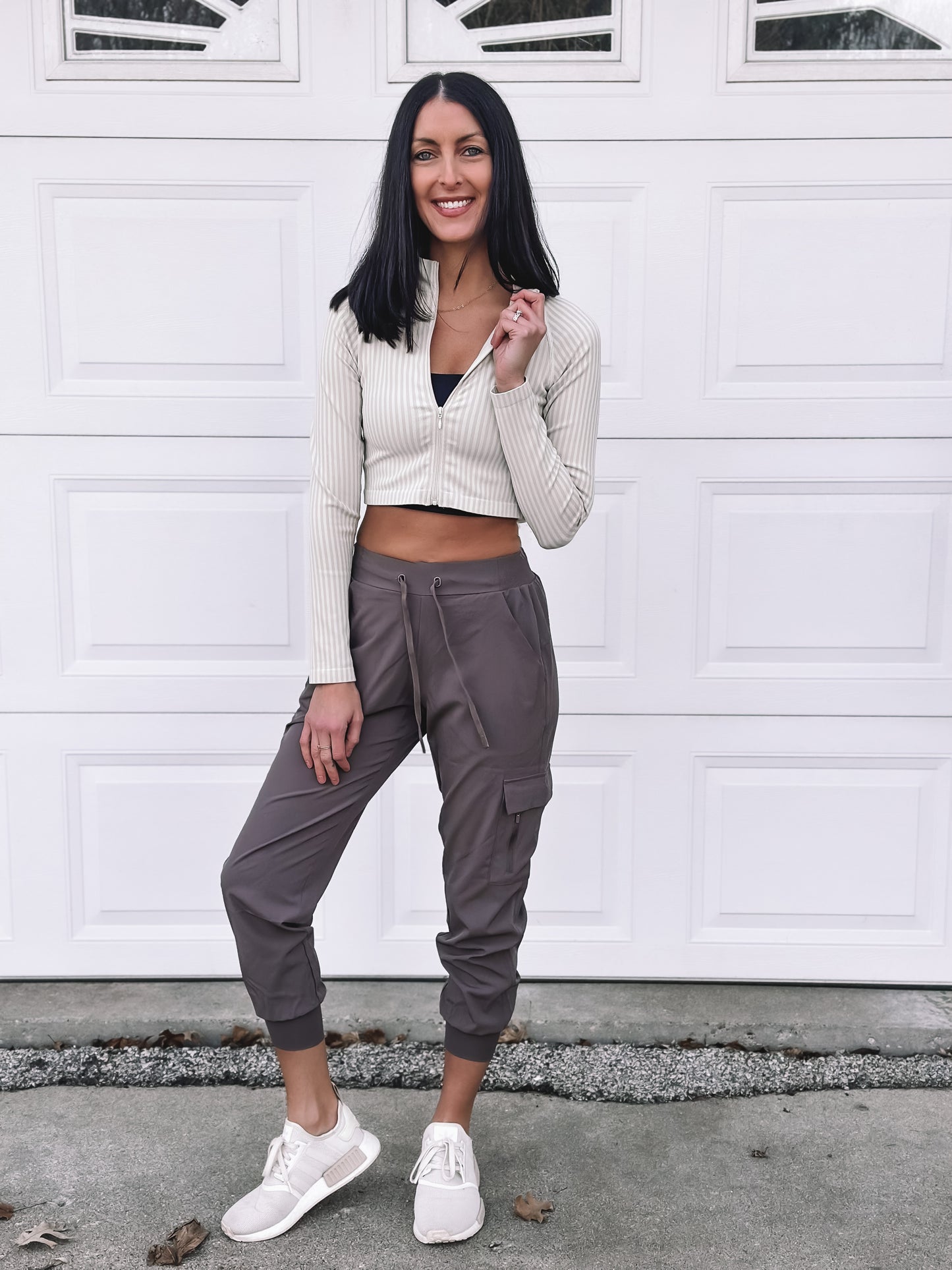 Cropped Activewear Zip Top