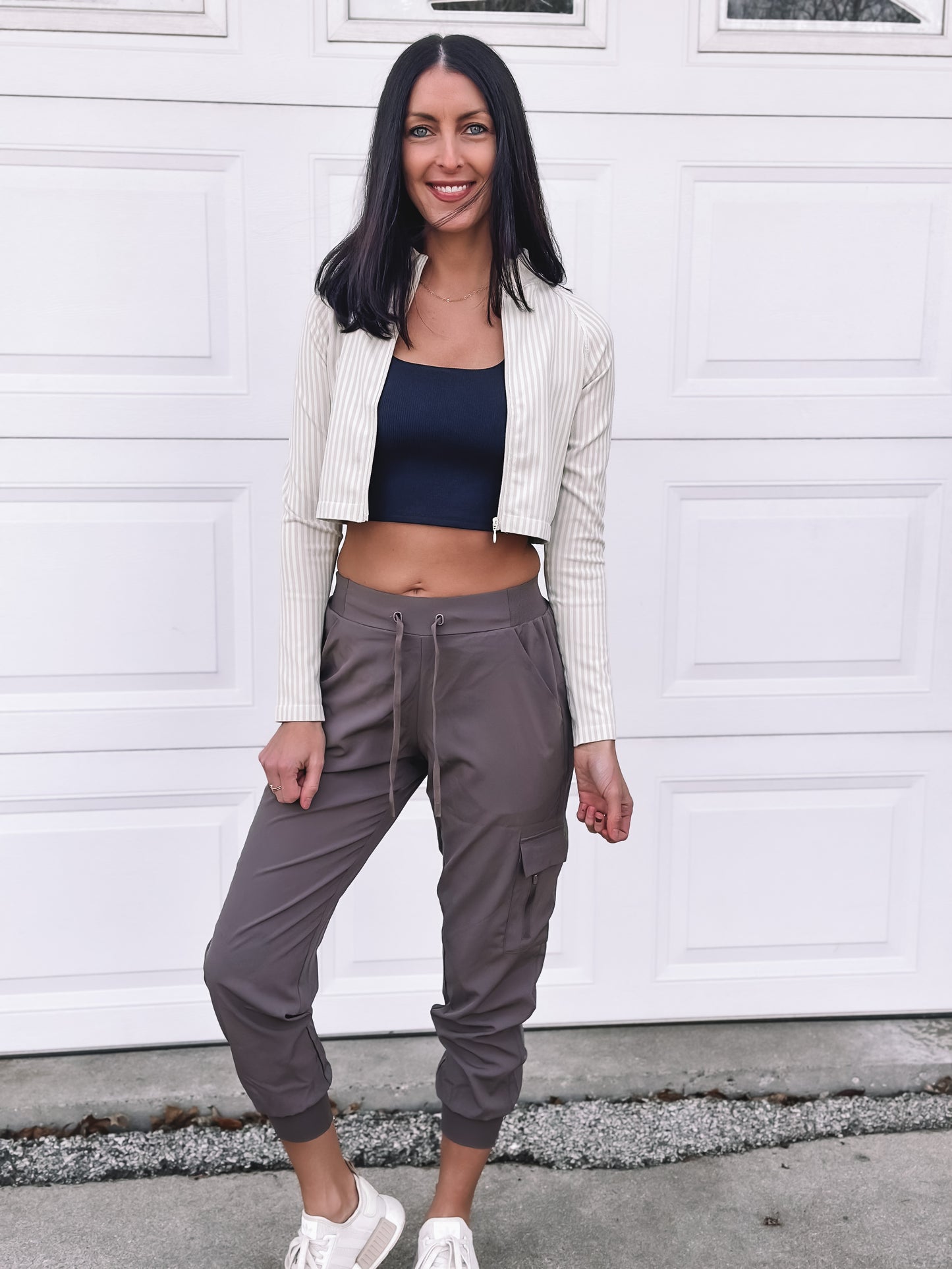 Cropped Activewear Zip Top