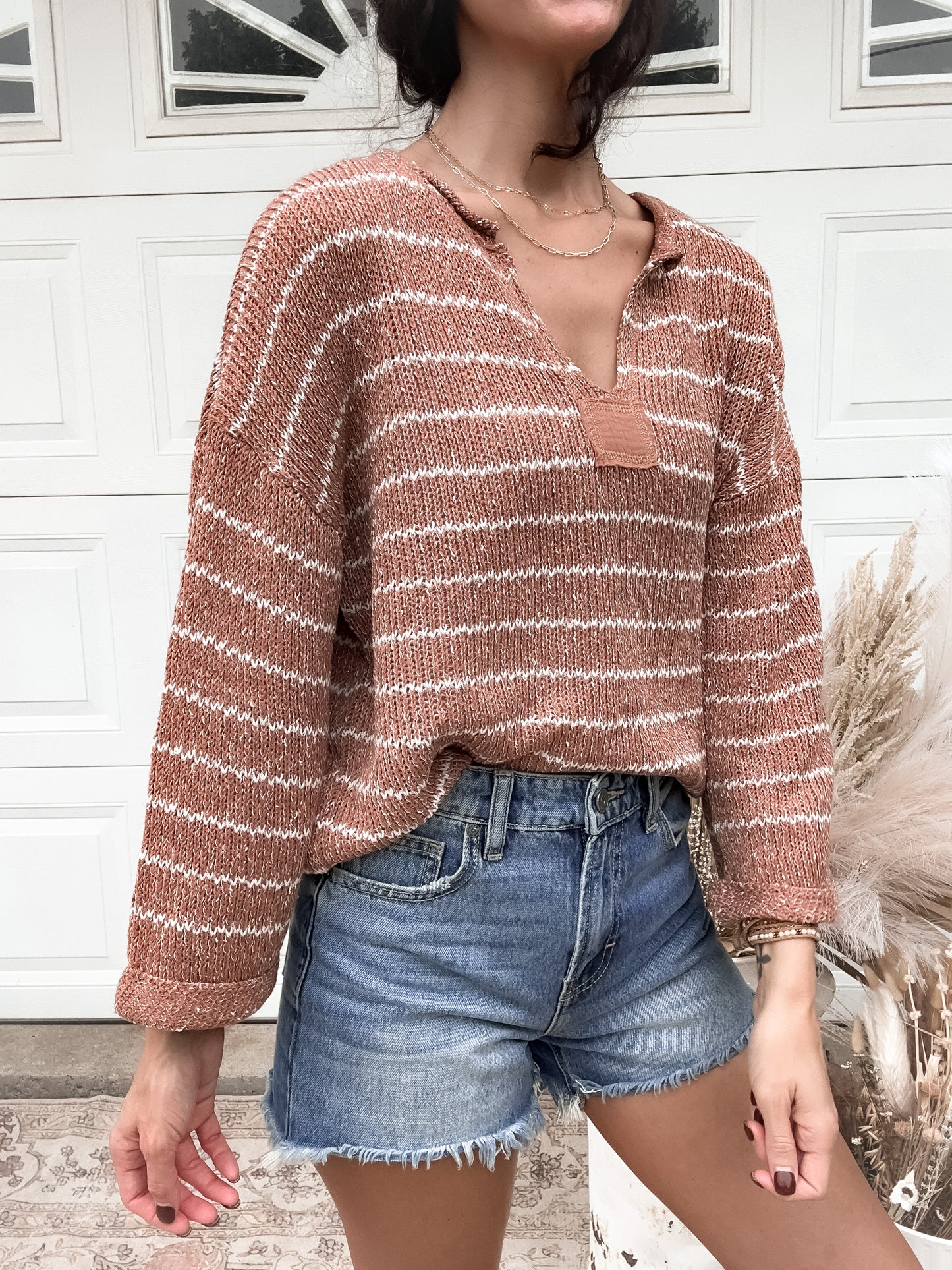 Striped Knit Sweater - Sienna