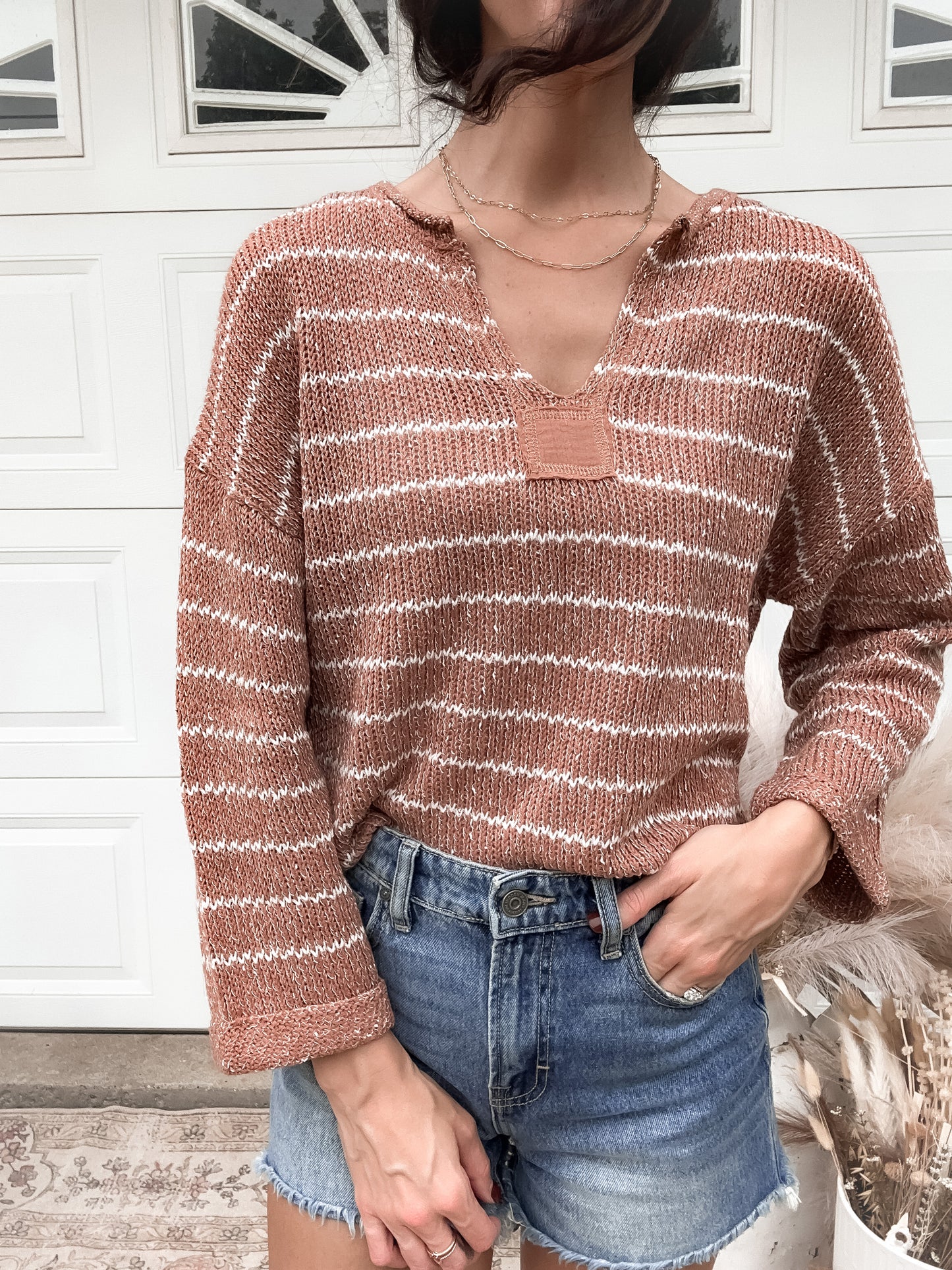 Striped Knit Sweater - Sienna