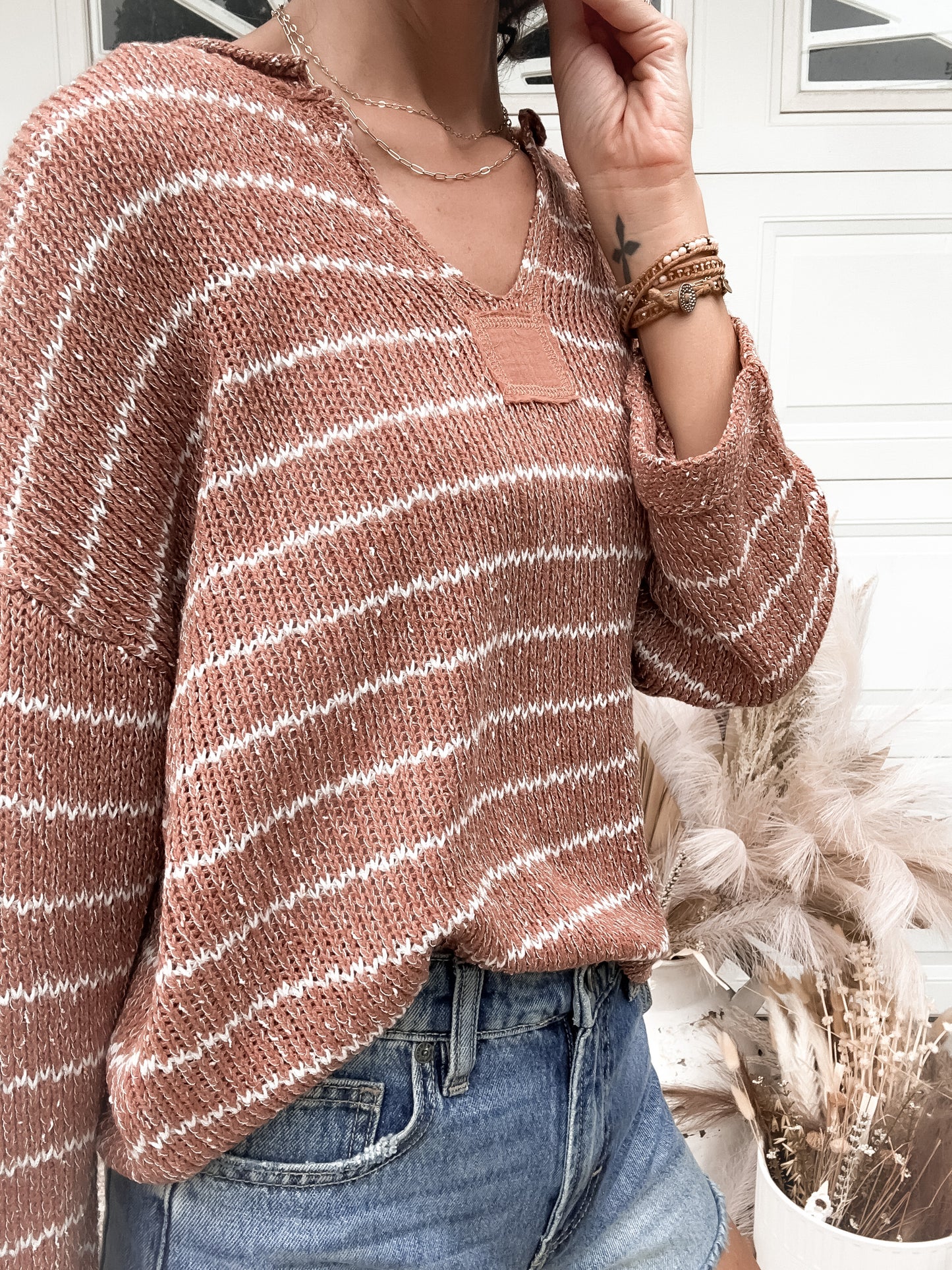 Striped Knit Sweater - Sienna