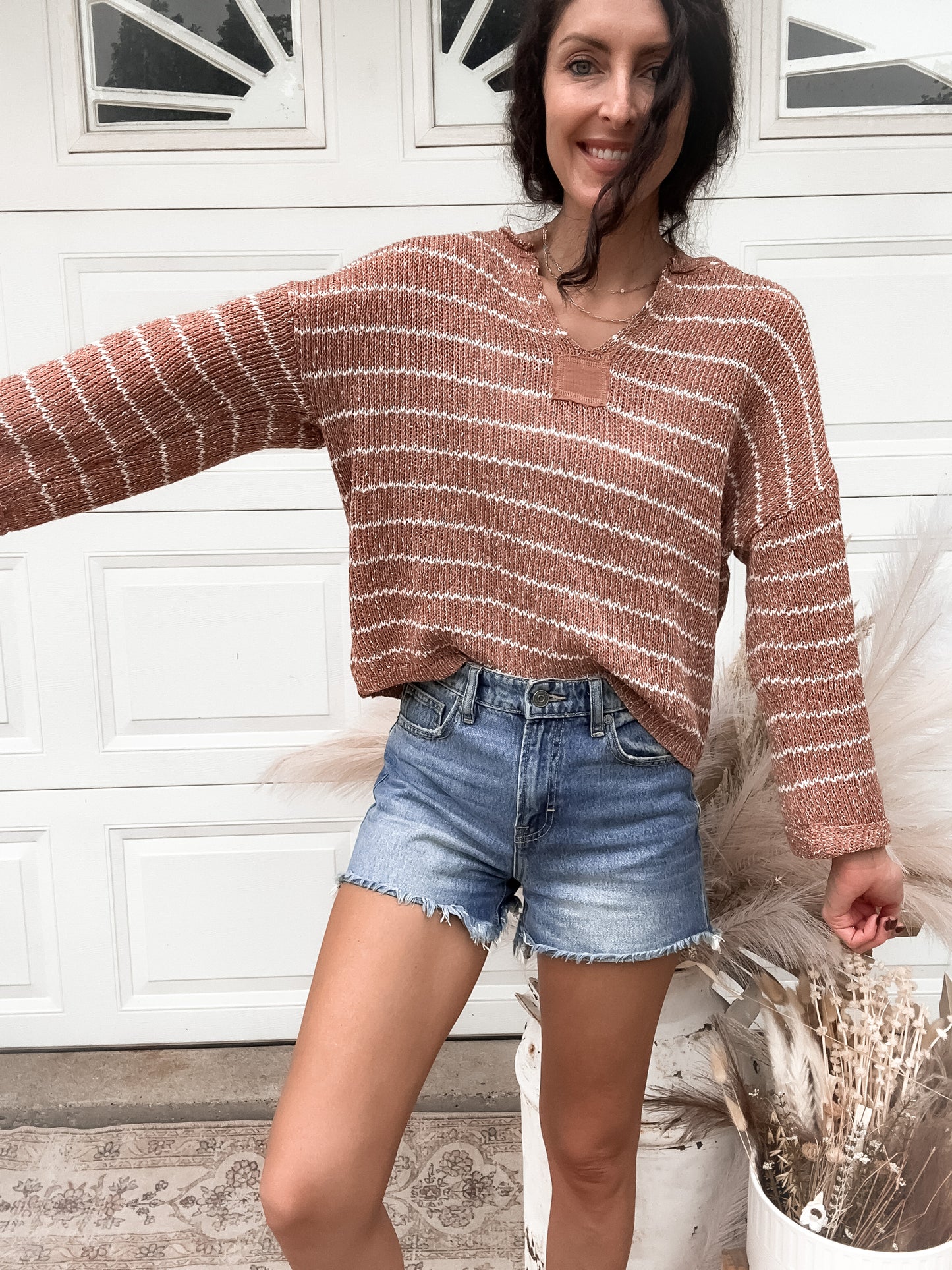 Striped Knit Sweater - Sienna