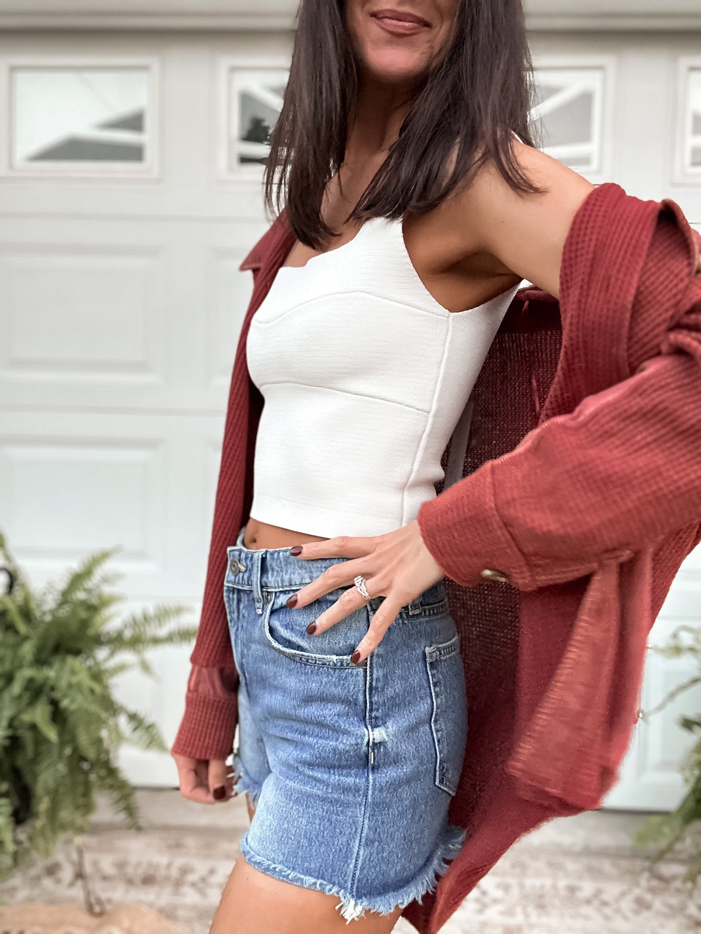 Wide Strap Brami - Cream