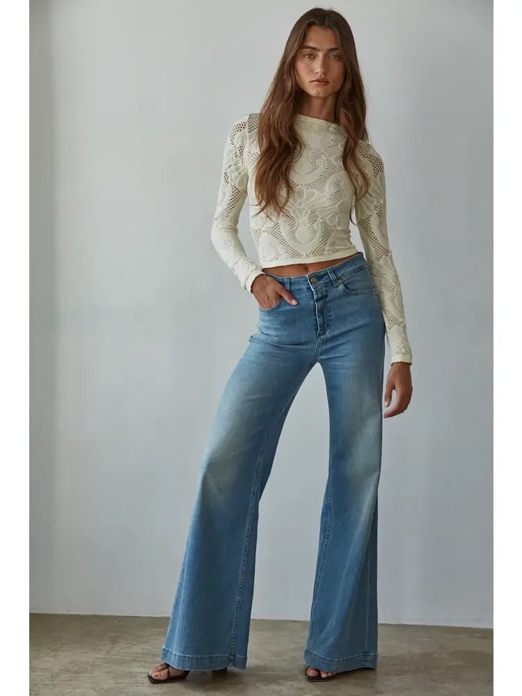 Fergie Long Sleeve Top - Cream