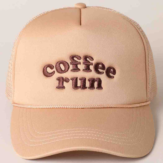 Coffee Run Trucker Hat - Latte