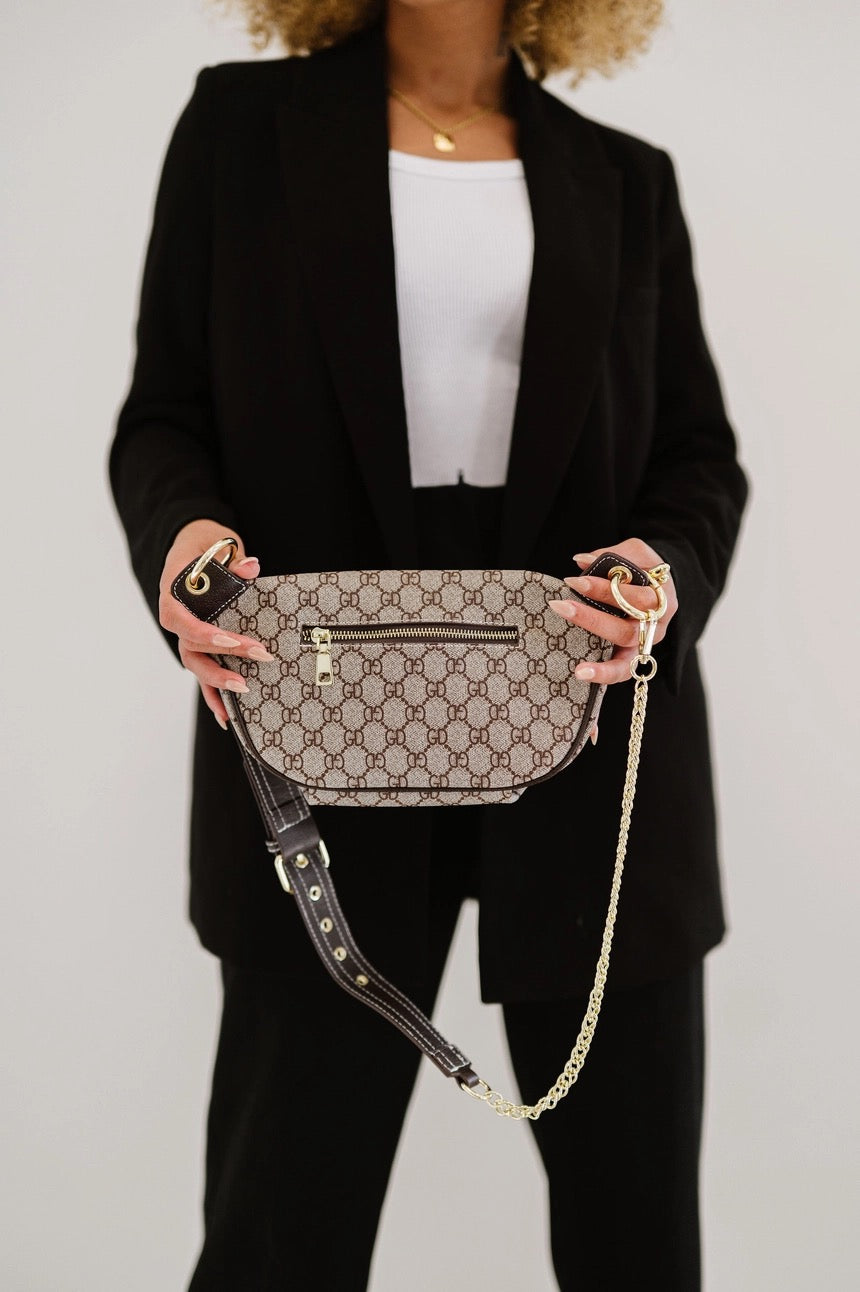 Lydia Crossbody - Coffee Flowers