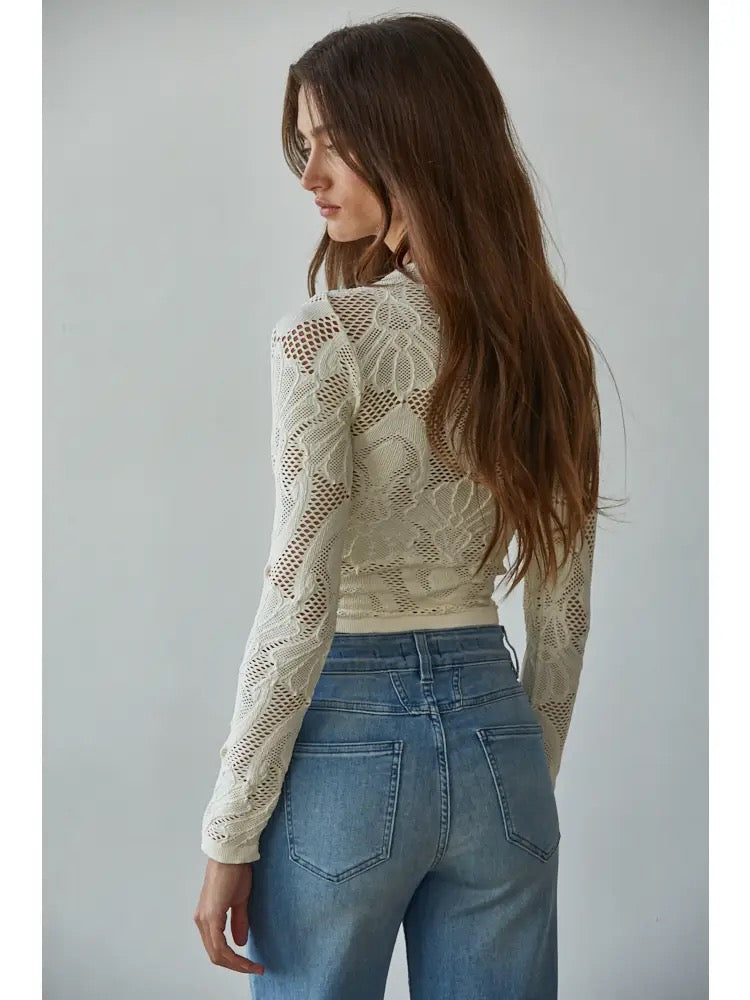 Fergie Long Sleeve Top - Cream