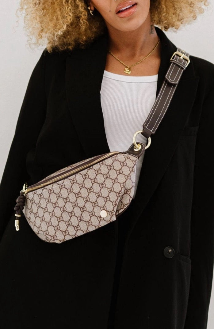 Lydia Crossbody - Coffee Flowers