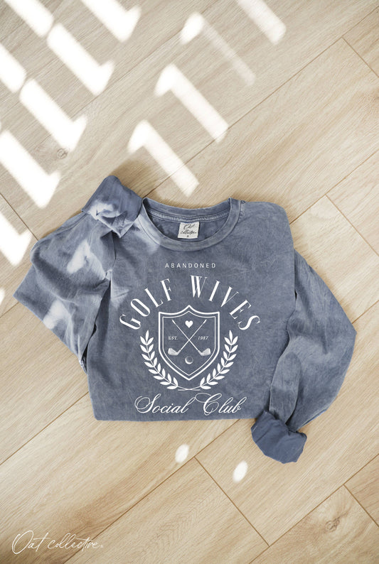 GOLF WIVES Mineral Washed Long Sleeve Graphic