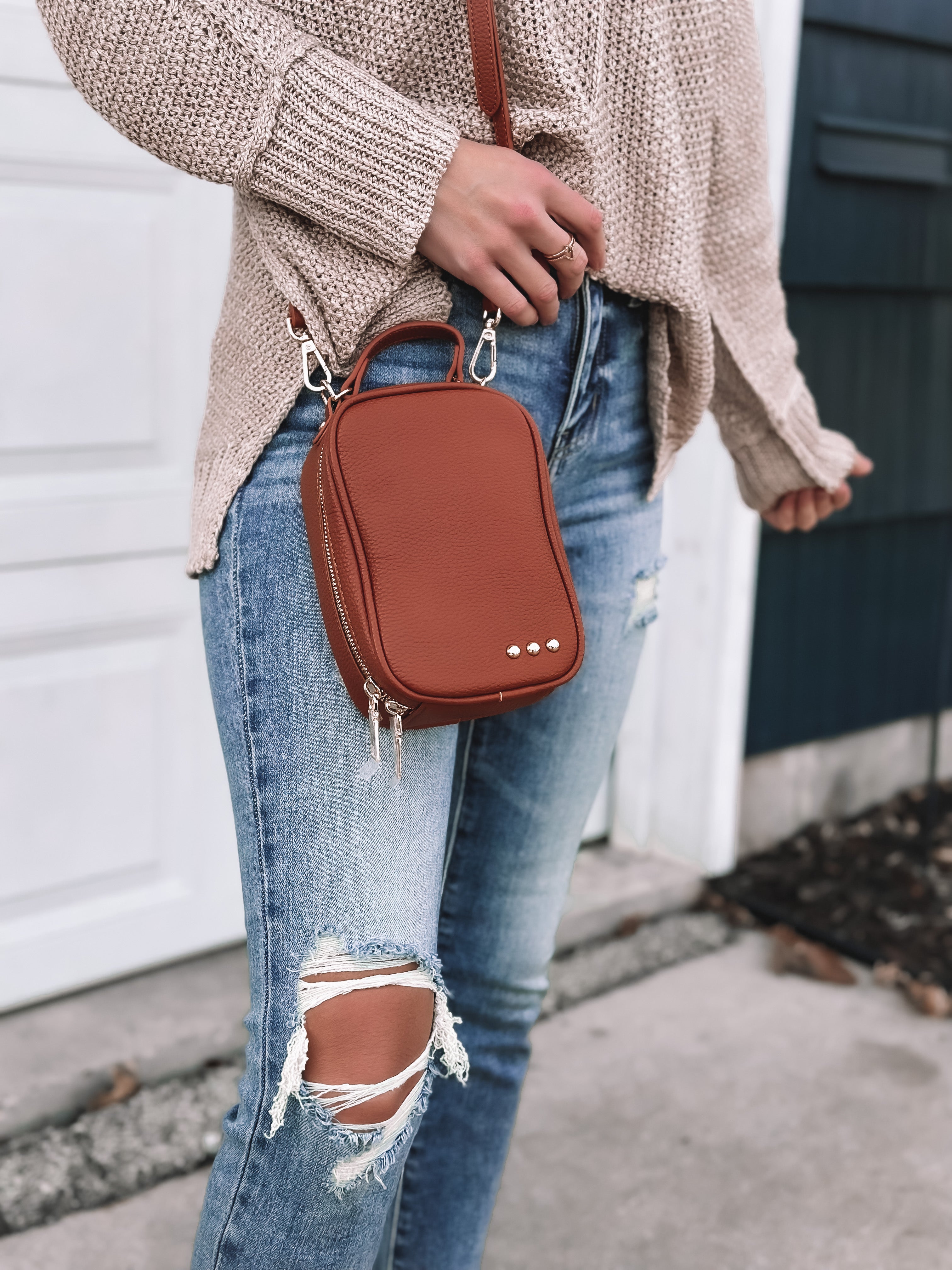 Harlow Brown Crossbody Bag - Urban Threads Clothing Boutique