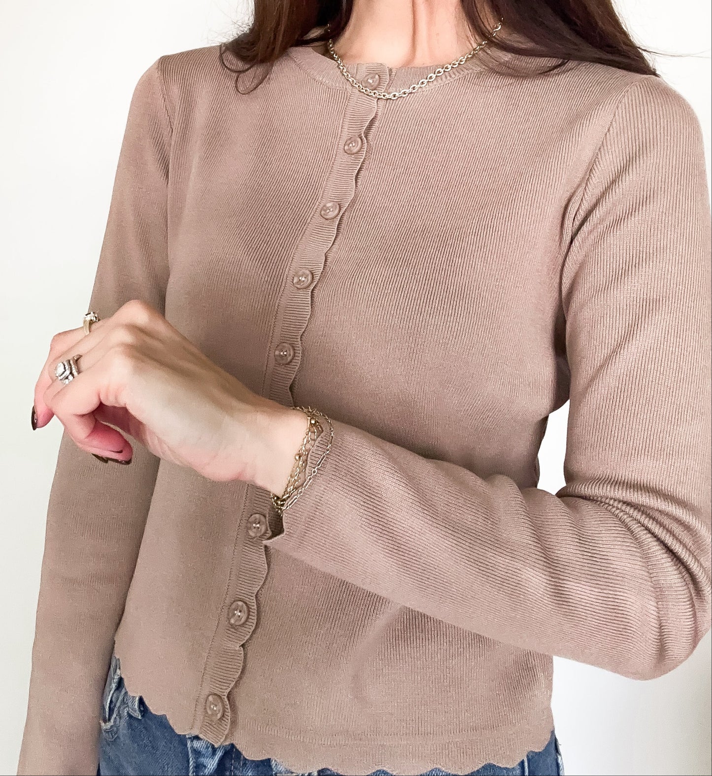 Josephine Top- Deep Taupe
