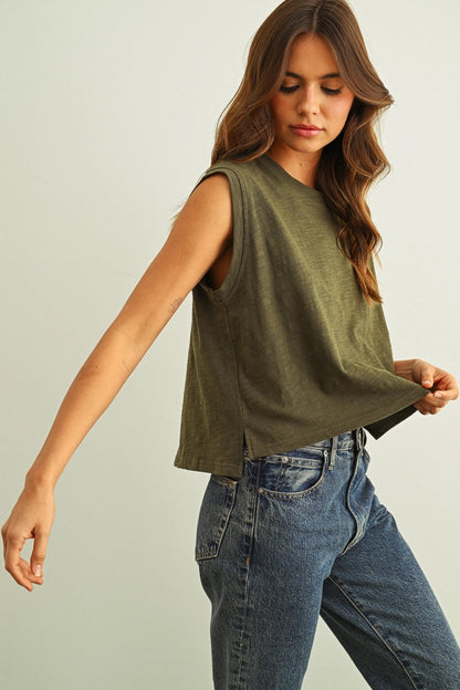 Brittany Olive Top