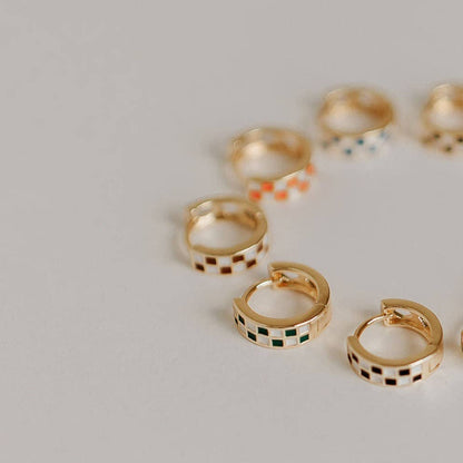 Green & White Checkered Hoops
