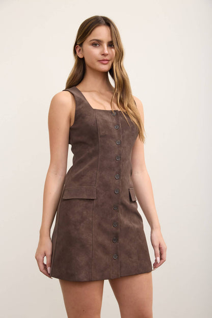 Kennedy Chocolate Suede Dress