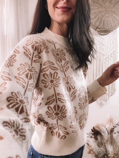 Emersyn Floral Pattern Sweater